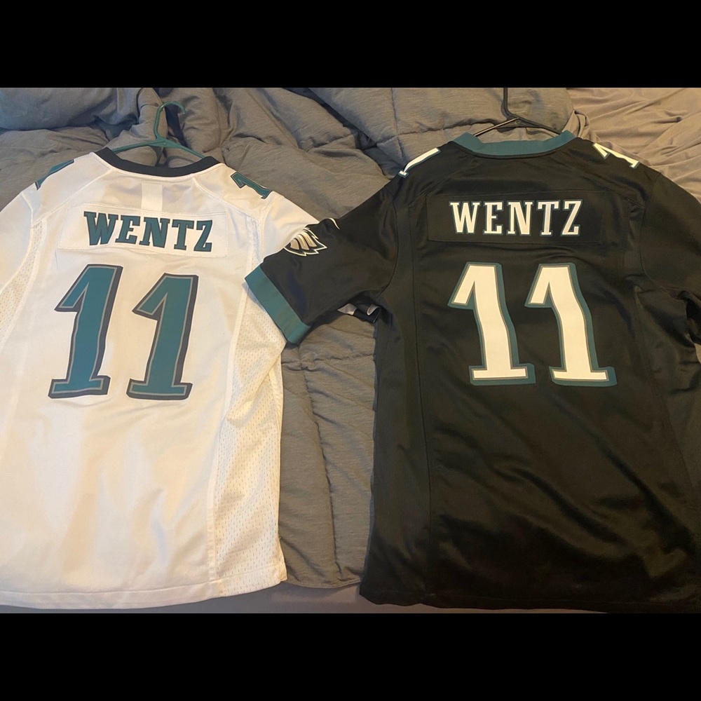 2 Carson Wentz Jerseys Mens Large